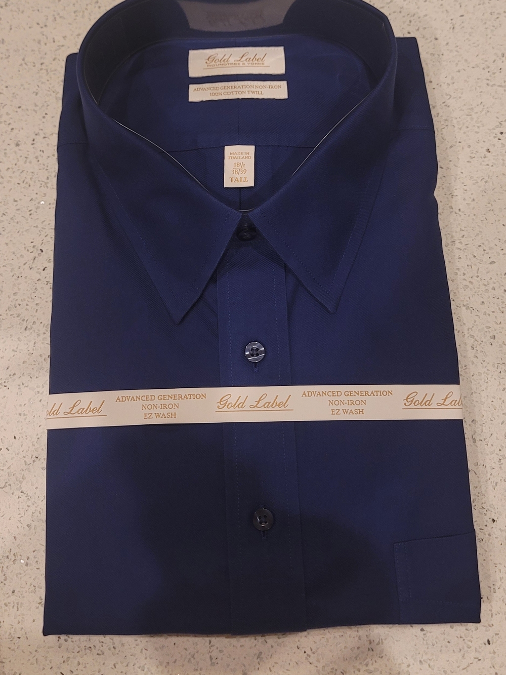 Mens Roundtree And Yorke Gold Label Big And Tall L/S Shirt